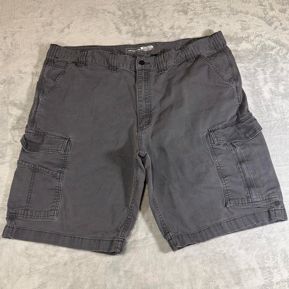 Vintage Carhartt Rugged Flex Cargo Work Shorts | Navy Gray | 44